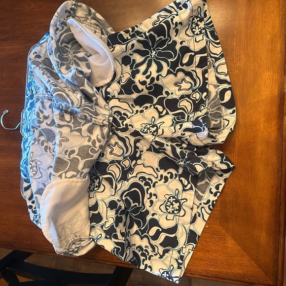 Classic Elements Blue and White Mini A-Line Skirt for Casual Resort Wear - Picture 3 of 8